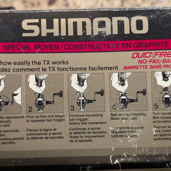 Shimano TX130Q Graphite Fishing Reel Vintage In Box - Picture 9 of 9
